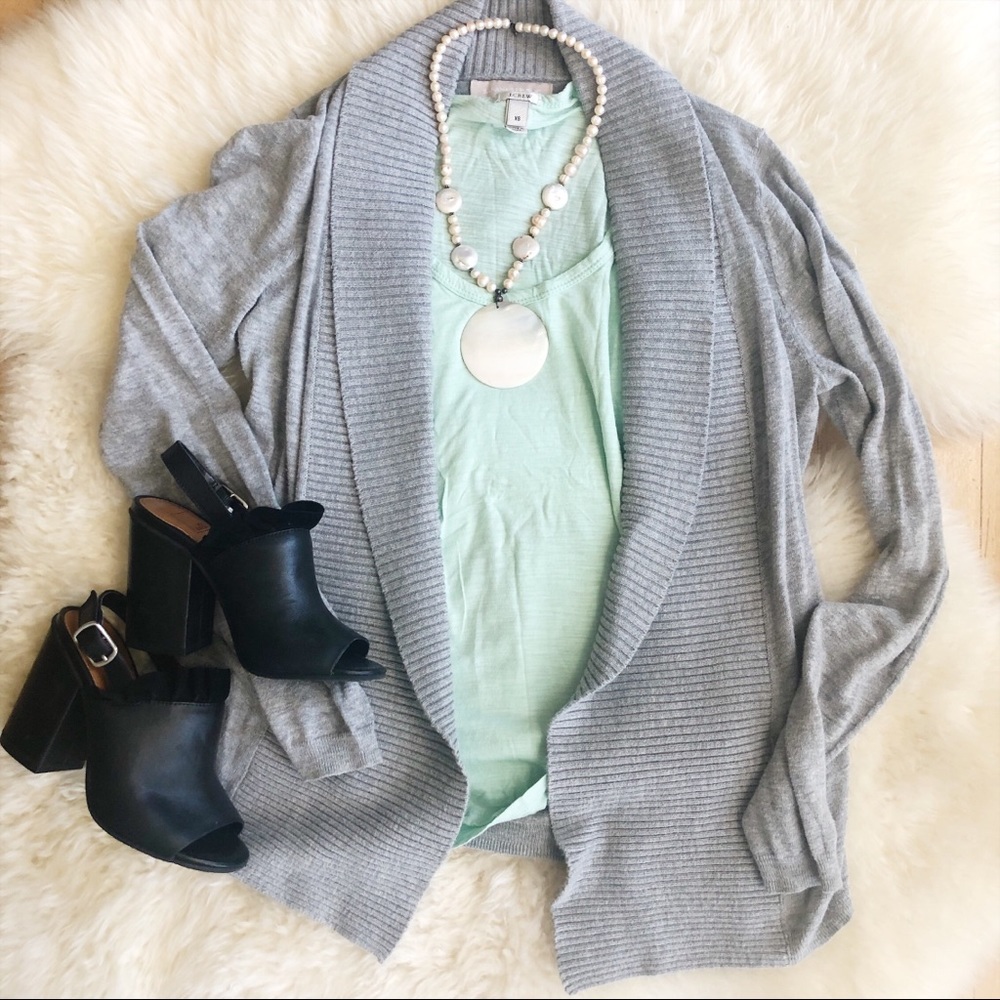 Banana Republic Open Gray Cardigan Sweater